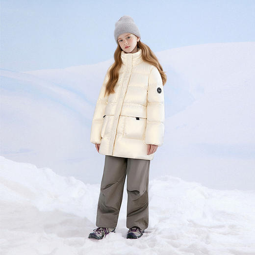 笛莎Deesha 童装女童裤子2025冬新款女童秋冬加绒工装裤 商品图2