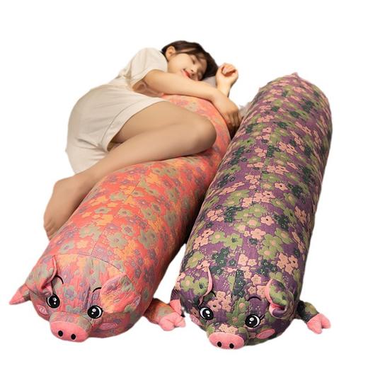 三层纱猪猪长条枕抱枕女生睡觉夹腿床上孕妇枕靠枕侧睡床头大枕头 商品图3