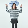 棵初25年秋冬新款亲子中大女童条纹蝴蝶结毛衣纯羊毛软糯亲肤上衣 商品缩略图2