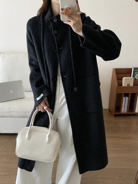 【YW】无忧购 长款毛呢大衣女高级感慵懒风洋气优雅减龄毛呢外套2503（截单后3-5天发货）