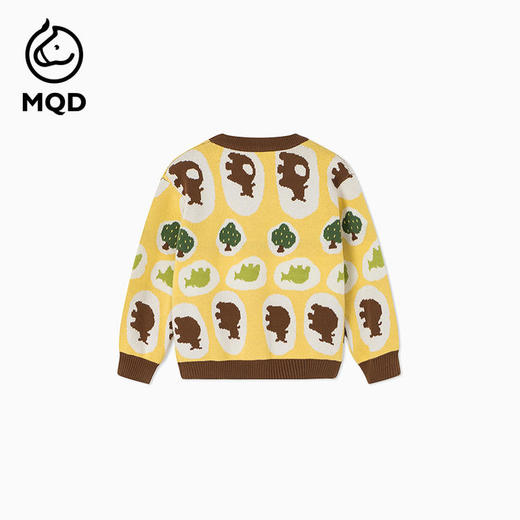 【MQD】男小童秋季卡通植物满版印花V领毛衣针织衫 商品图5