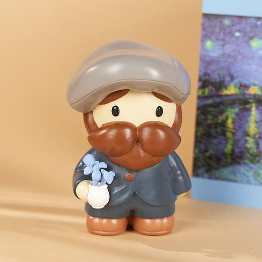 物兮物 致敬大师系列 萌版梵高 莫奈  树脂摆件 商品图2