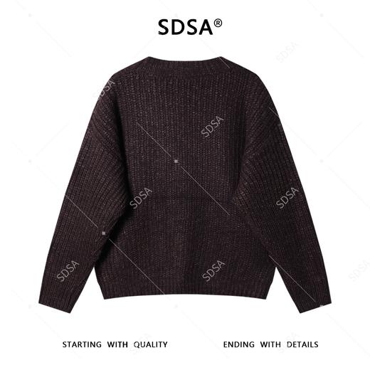 91317SDSA男士秋冬新款痞帅男装美式复古纽扣开衫V领设计师百搭毛衣 商品图4