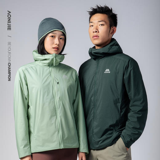 奥尼捷秋冬户外防风夹克外套男女夹克保暖加绒夹克户外运动外套轻量化耐磨运动夹克F5245 商品图0