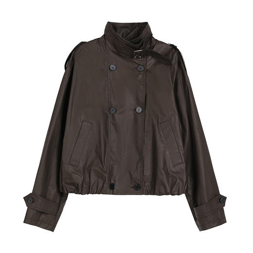 NEELLY纳俪商场同款秋季新款宽松廓形短款风衣女气质高级感外套N25082F01094 商品图3