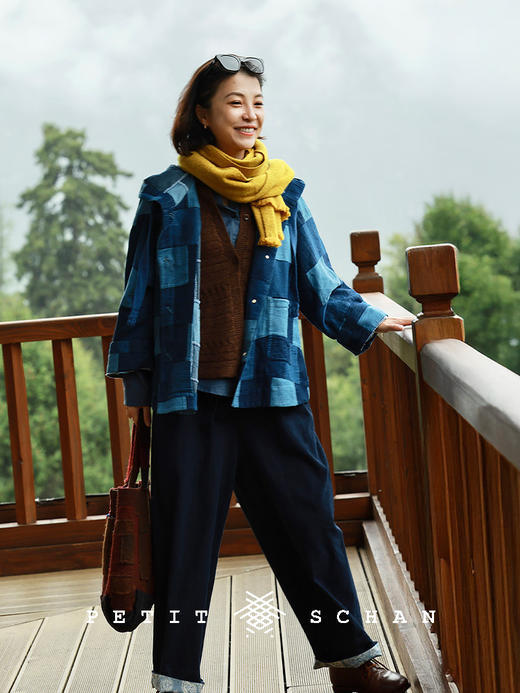 PETIT SCHAN小闪 CLO#906 Wander 漫步 亚麻棉抽绳松紧腰直筒裤 商品图2