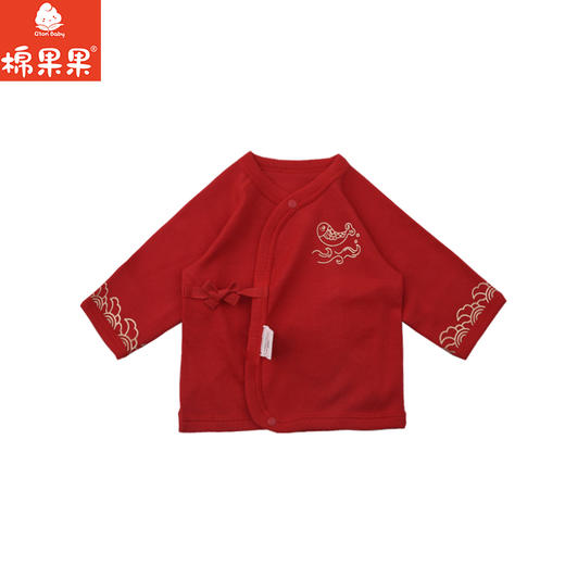 棉果果冬季新品莫代尔牛奶纤维柔软顺滑新年婴儿新生儿半背衣M501110425652 商品图0