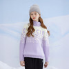 笛莎Deesha 童装女童毛衣2025冬新款女童高领紫色提花毛衣 商品缩略图0