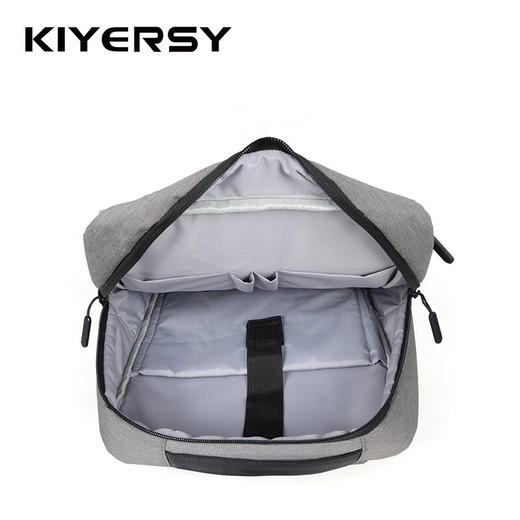 凯亚仕（KIYERSY）商务休闲时尚电脑双肩包KYS-B8901 浅灰色 商品图6