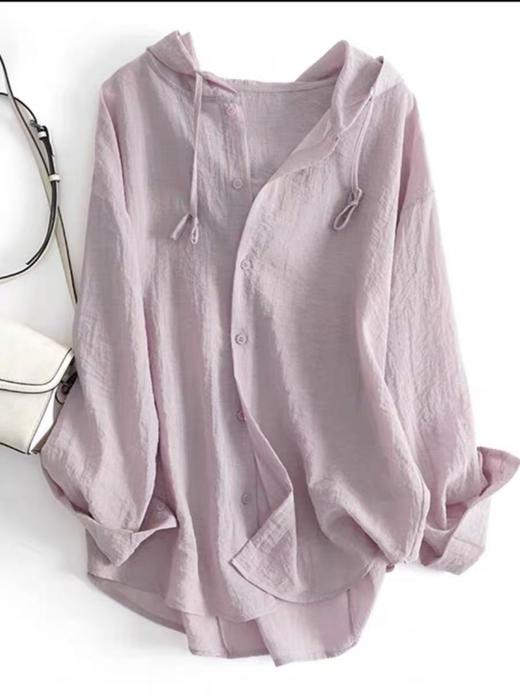 【秋新品】古泥品牌7187款压皱淡紫薄款外套防晒-喜出 商品图1