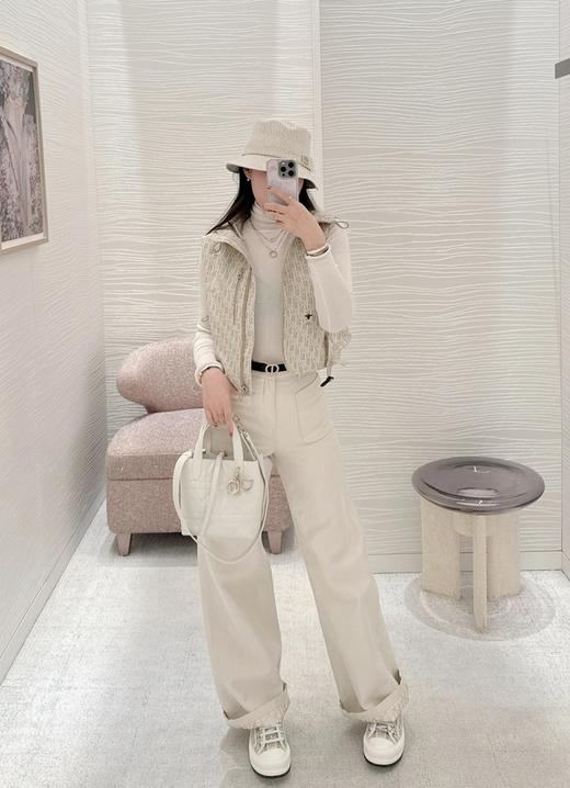 TY460-迪奥 25春夏 塔夫绸提花连帽腰带马甲 (PG*MM)9.16直播款 商品图5