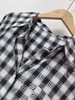 【秋新品】古泥7558 100%棉薄款黑白格衬衫-喜出 商品缩略图2