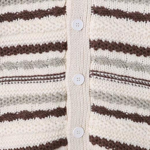 72598SDSA男士秋冬新款痞帅男装潮牌撞色条纹针织衫纽扣开衫V领毛衣潮 商品图3