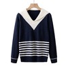 CC 66-6038海军领上衣轻奢高级感针织衫洋气撞色毛衣 商品缩略图4
