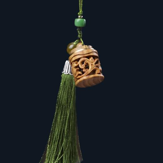 绿檀镂空香囊许愿兔莲花葫芦夜光石扩香器挂件檀香饰品装饰 商品图5