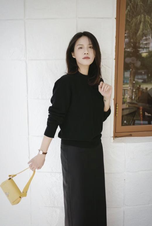 秋冬新款马卡龙色系100羊毛针织打底衫显瘦百搭羊毛衫 圆领、V领、半高领三款可选~ 商品图3