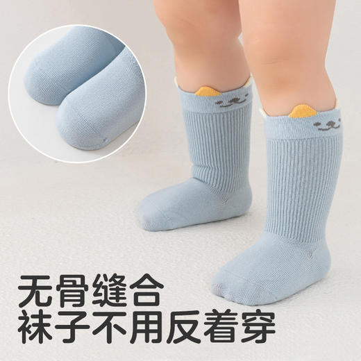 【新品】KUB可优比婴儿袜子秋季新生儿宝宝秋冬袜男女儿童棉袜子加厚保暖 商品图2