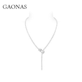 GAONAS  远航者时尚奢华白色设计y项链11602XW