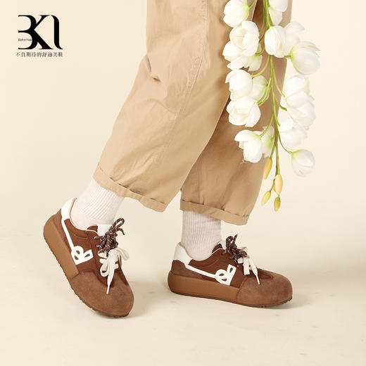 BAKERLOO经典圆头双色带德训女鞋JY193 商品图4