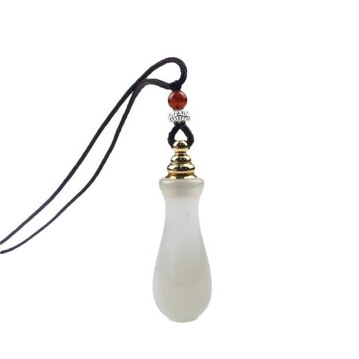 天然玛瑙玉髓小空心瓶玉葫芦朱砂瓶舍利香水精油瓶嘎乌盒吊坠项链 商品图4