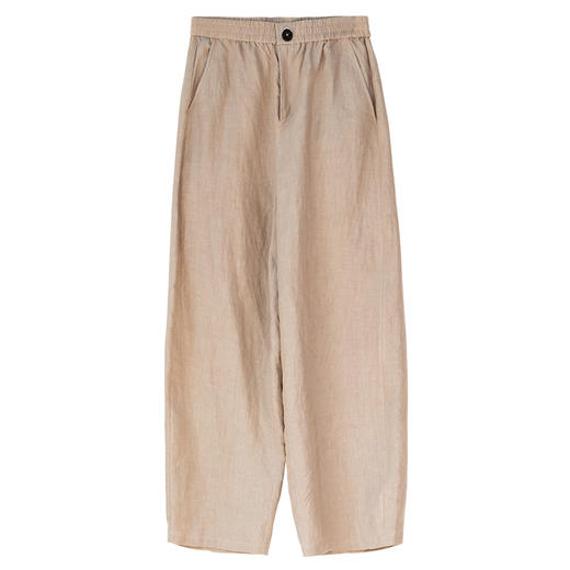 牧衣游原创 汉麻净色裤子女秋季新款原生质朴宽松百搭休闲裤 今韵 商品图4