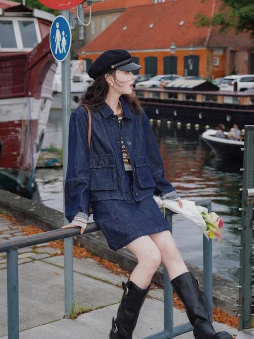 浮生八记/25C123/25C131/法式丹宁牛仔外套半裙套装 商品图2