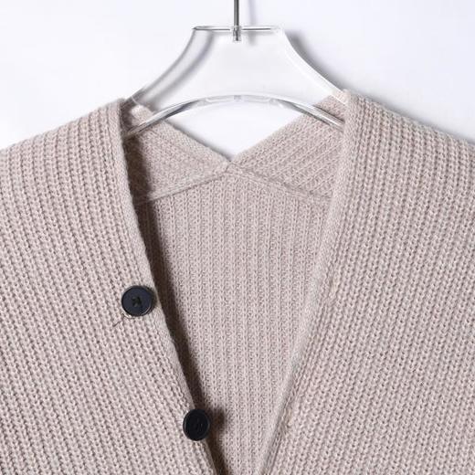 72537SDSA男士秋冬新款痞帅男装简约纽扣V领开衫针织衫网红款宽松毛衣 商品图2