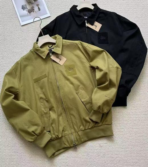 秋冬款！深圳贸易公司出口订单，STUSSY/斯图西 SS25 翻领徽标飞行员教练夹克 商品图0