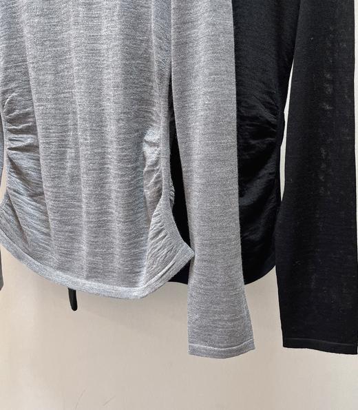 916-3 圆正渠道货 TH收腰显瘦 超细regal羊毛 半开襟亨利领 掐腰显瘦针织衫 打底衫 商品图9