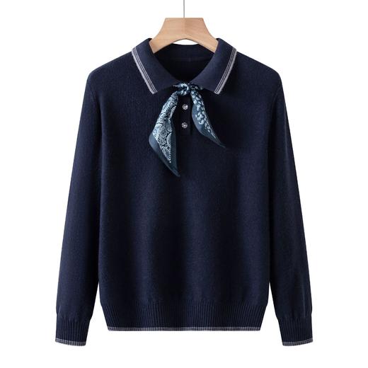 CC 66-6042翻领小衫时髦洋气针织打底衫 商品图4