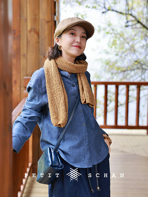 PETIT SCHAN小闪 CLO#909 Considerate 知冷知热 长绒棉磨毛休闲感长袖衬衫 商品图0