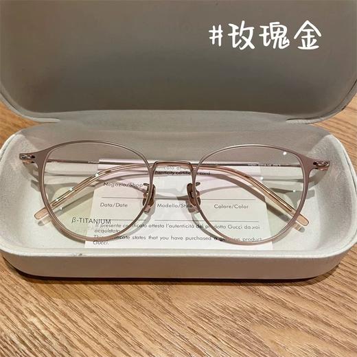 复古纯钛框架眼镜 气质高级感细框 素颜文艺近视眼镜 可配度数 商品图0