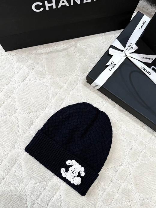 TY452-Chanel 香奈儿 山茶花logo羊毛针织帽（PG*MM）9.16直播款 商品图8