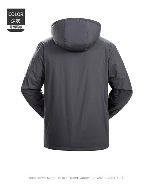 上身轻盈无感 防风防水锁温保暖连帽男女款棉衣防刮耐磨情侣款轻量化棉服BSF8288 商品图9