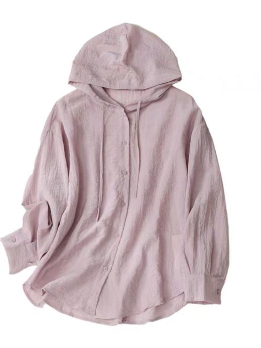 【秋新品】古泥品牌7187款压皱淡紫薄款外套防晒-喜出 商品图3