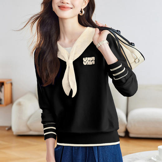 CC 66-6036洋气设计感毛衣打底衫时尚针织衫 商品图3