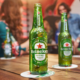 喜力经典500ml*12瓶整箱装 喜力啤酒Heineken 京东自营婚宴用酒