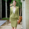 IWY小个子西装套装女小清新时尚高级感外套加裙子春秋季职业装绿色正装CS1739 商品缩略图0