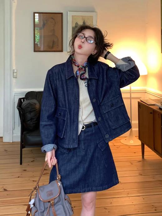 浮生八记/25C123/25C131/法式丹宁牛仔外套半裙套装 商品图3