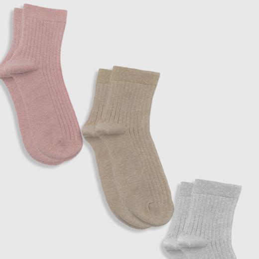 SUKENO春夏季中筒袜纯棉亚麻舒适透气无骨缝女袜 商品图2