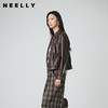 NEELLY纳俪商场同款秋季新款时尚复古翻领短夹克女简约廓形感外套N25084C06607 商品缩略图0