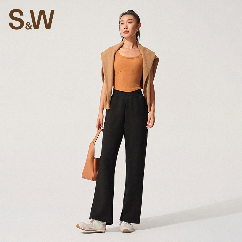 【sw速惟】高弹瑜伽裤宽松阔腿直筒休闲裤S4AW6167