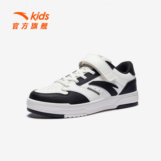 安踏儿童运动鞋街域男大童生活经典黑白搭扣低帮板鞋312548008 商品图2