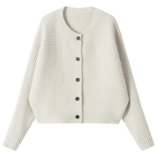 好看蝙蝠袖针织开衫，慵懒风宽松短款毛衣外套CC-QL-8346 商品图4