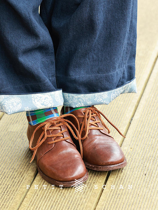 PETIT SCHAN小闪 CLO#906 Wander 漫步 亚麻棉抽绳松紧腰直筒裤 商品图4