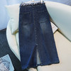 百媚生 飘带复古半身牛仔裙女高腰包臀裙5216 商品缩略图1