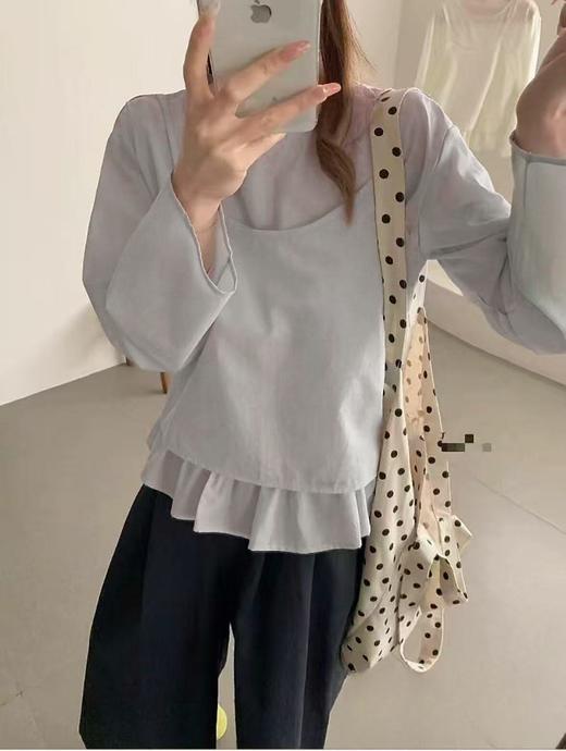 天丝棉！【秋上新】8939 多穿款82%天丝棉超仙两件套长袖小衫-喜出 商品图5