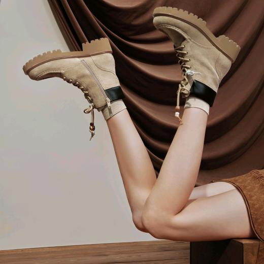 【云粉节】【思加图】BF楼思加图2025新款沙漠旅人复古马丁靴工装靴增高时装鞋女靴EIS01, 吊牌价1890，活动价1598 商品图6