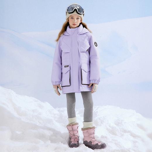 笛莎Deesha 童装女童羽绒服2025冬新款女童中长款连帽工装羽绒服 商品图2