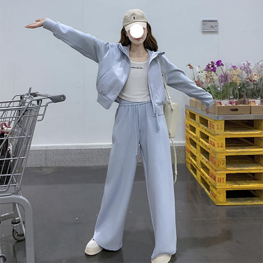 裁缝学苑AQ544开衫卫衣套装纸样女装新款连帽卫衣阔腿裤样板图纸 商品图4